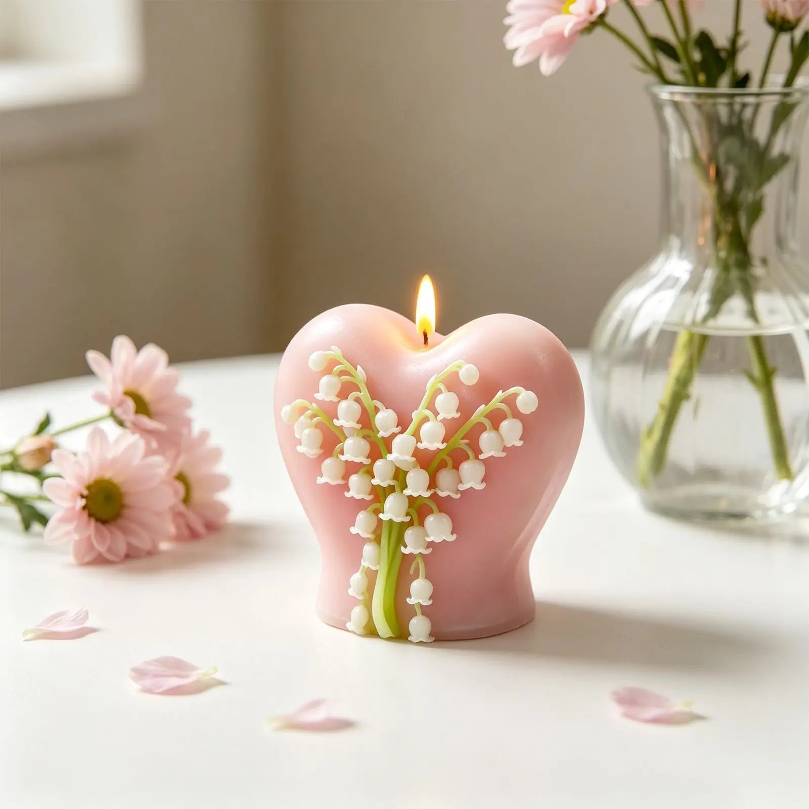 Orchid Heart Silicone Mold – DIY Candle, Resin & Plaster