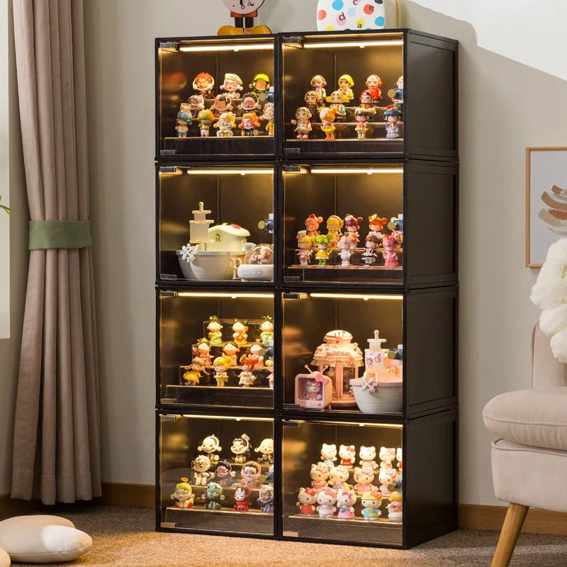 Figure Lego Display Cabinet Model Toy Gundam Shelf Imitation Acrylic Glass Transparent Display Box Oasis Select