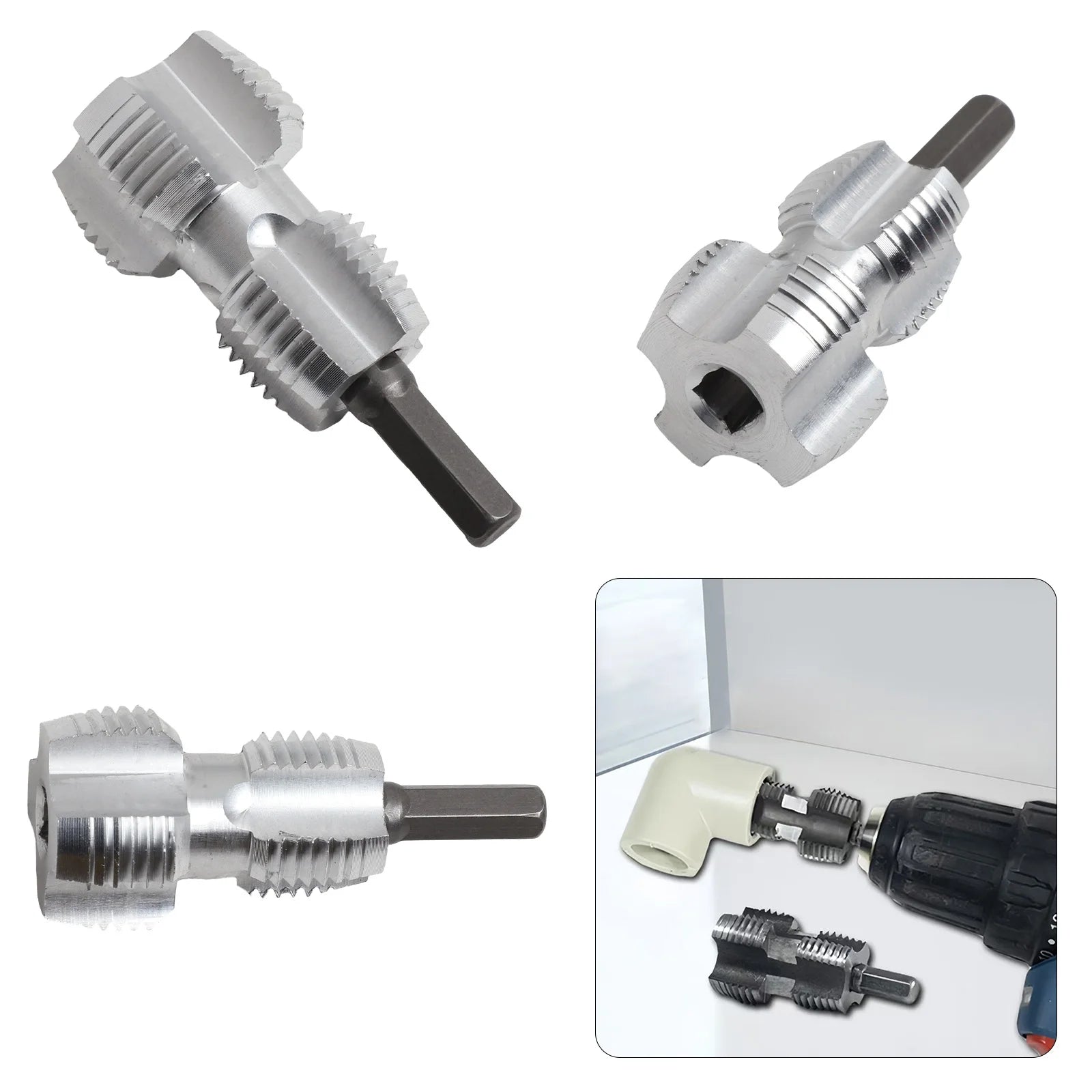 Pvc Pipe Threader Kit 4 Points 6 Points PPR Water Pipe Internal Thread Opener For Pvc Plastic Pipe Waterpipe Tapping Tool Oasis Select