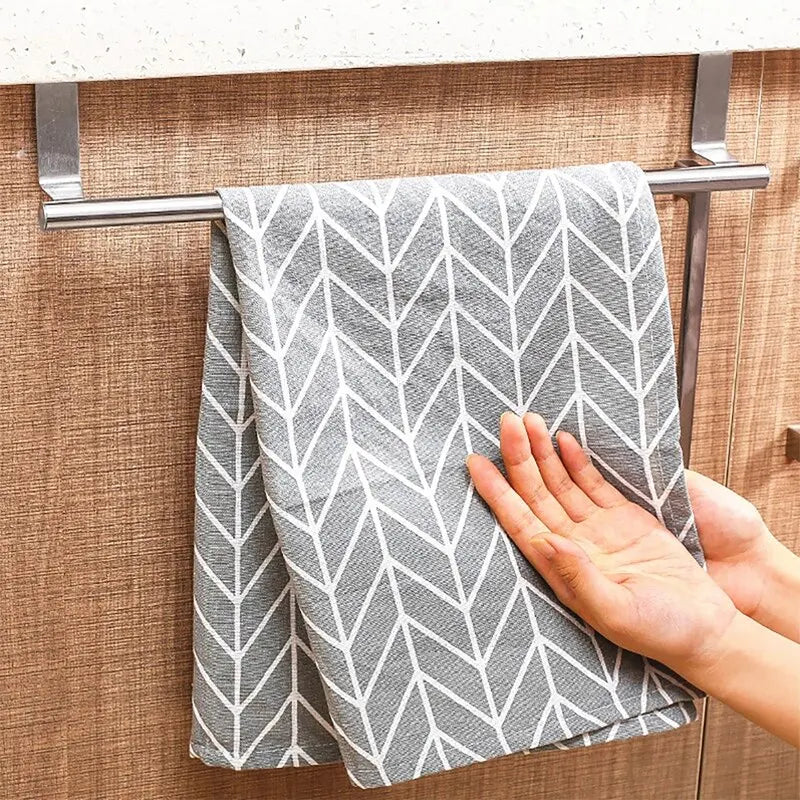 1/2 PCS Stainless Steel Towel Bar Cabinet Door Towel Hanging Bar Stainless Steel Bathroom Kitchen Cabinet Door Towel Wipe Rack Oasis Select