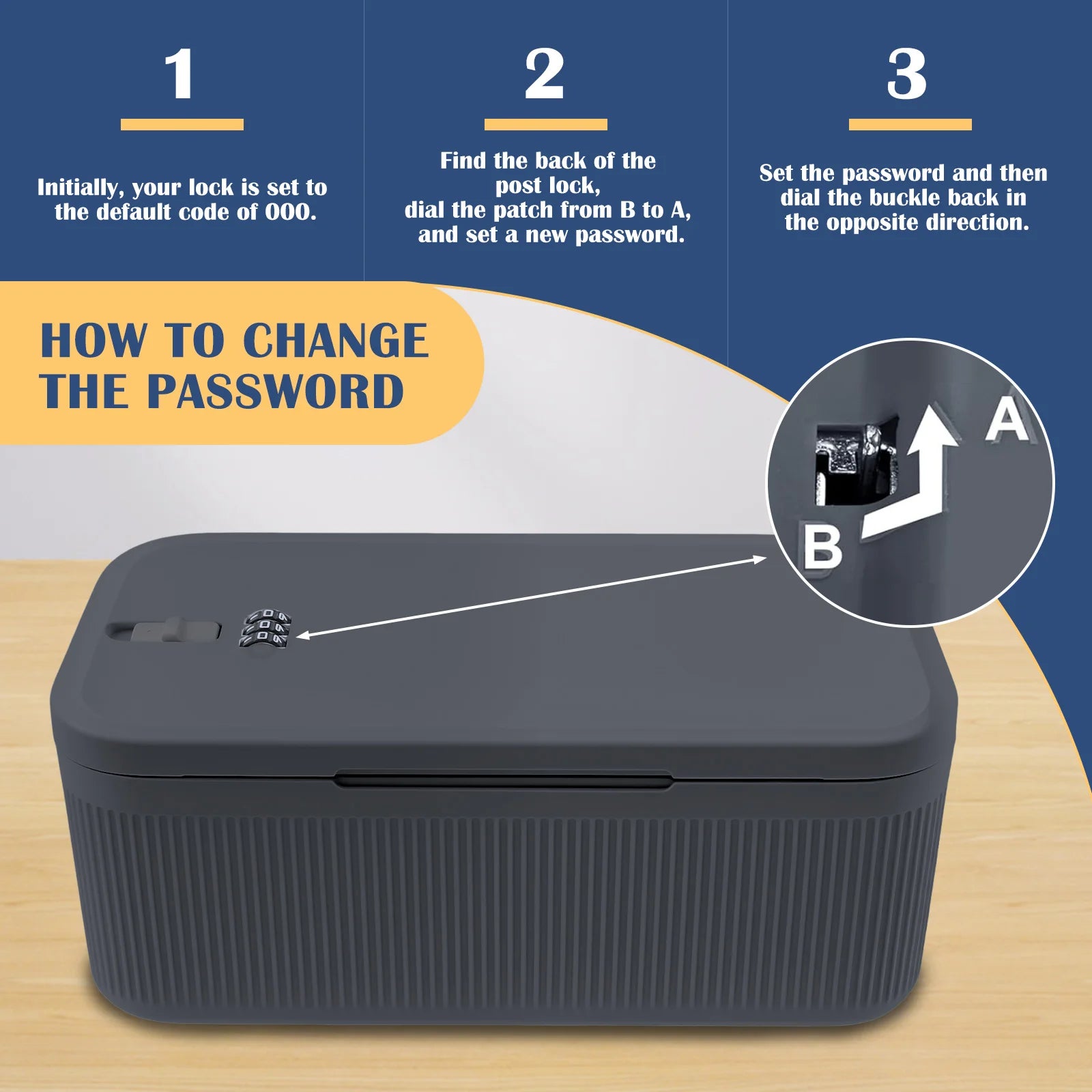 Lockable Storage Box Versatile Safe Small Storage Box Portable Food Refrigerator Container Home Personal Items Safe Lockbox Oasis Select
