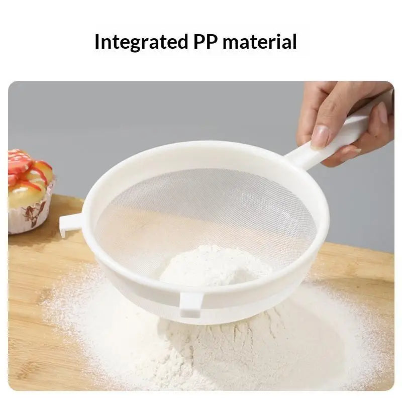 Food Grade Plastic Handheld Flour Sifter Reusable Fine Mesh Strainer for Tea Juice Powder Kitchen Baking Oasis Select