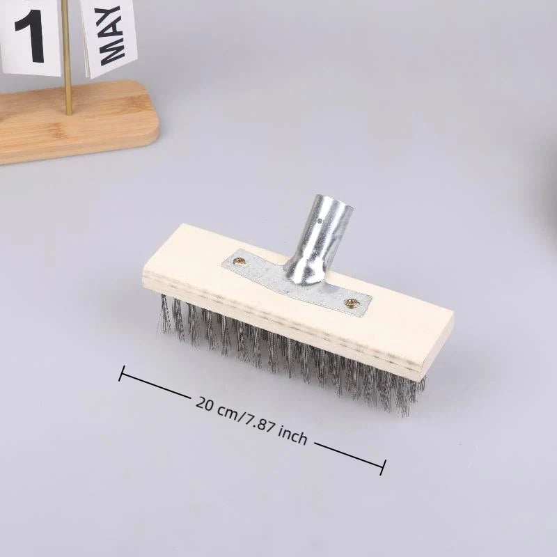 Stainless Steel Wire Brush Set | 3 Sizes, Wooden Handle