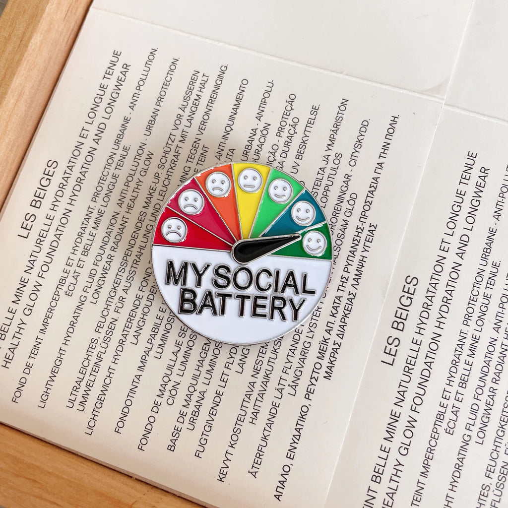 1 Pack Social Mood Brooch Funny Pins Creative Power Enamel Lapel A Week Emotional Pin for Backpacks Oasis Select B