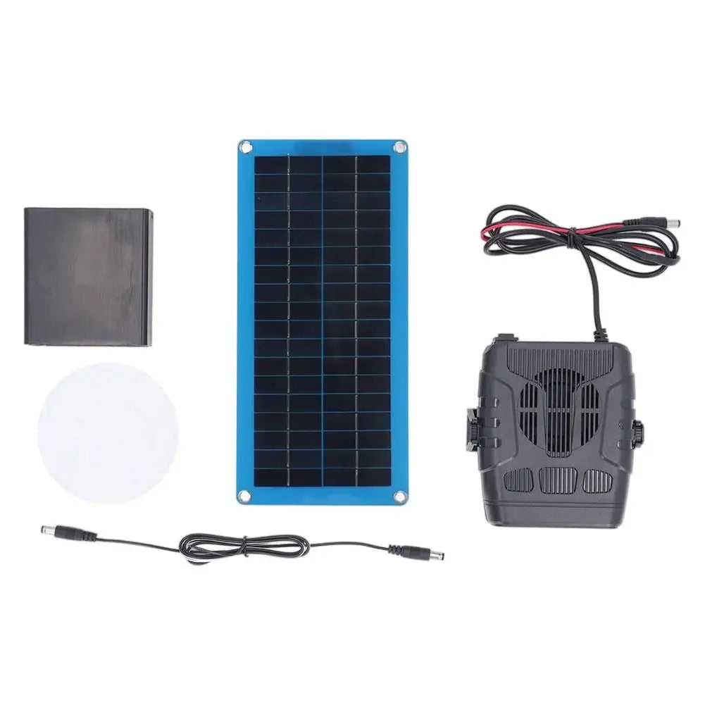 Electric Heater Powered Solar Panel Sunlight 30W Winter Protable Outdoor Camping Car Pets Warmer Drying and Heating Oasis Select 1set