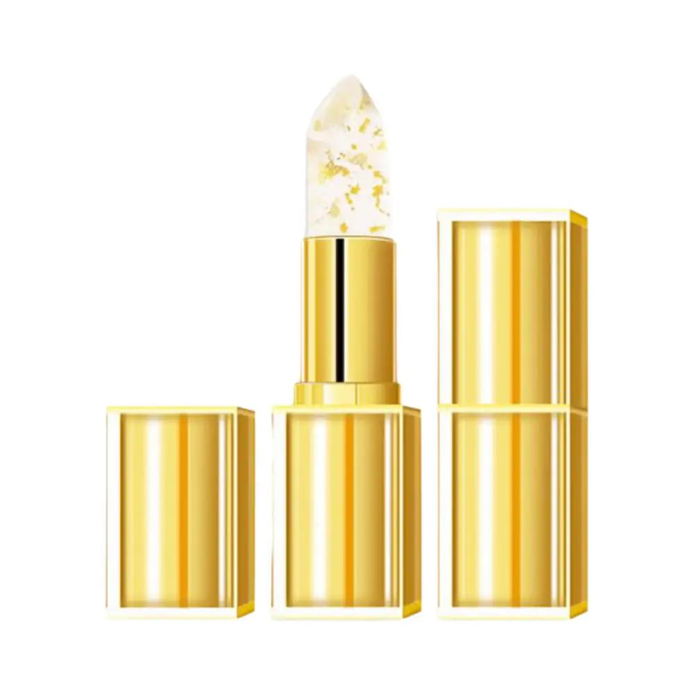 Gold Crystal PH Color Changing Lip Balm, Moisturizing High Shine Glossy Lipstick, Waterproof Non Sticky Cup Daily Lip Care Oasis Select 1PCS