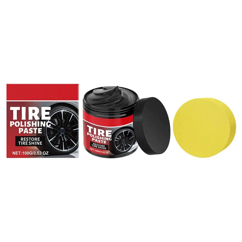 Tire polishing compound Tyre Dressing Paste 1/2/3 PCS Anti-Cracking & UV Protection Gloss Tire Wax Care Kit Oasis Select A