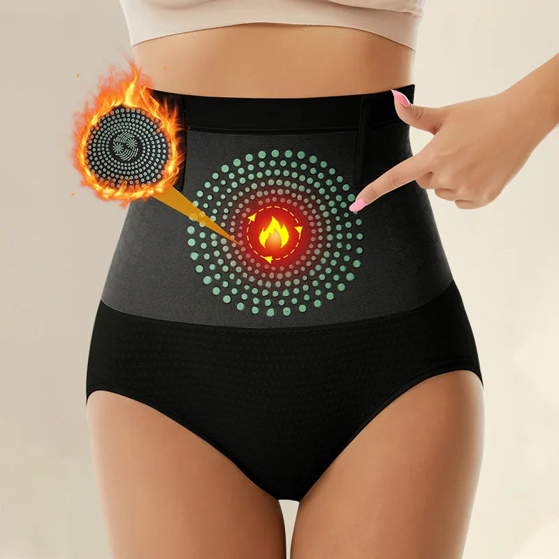 Warm Belly Slim Shaping Pants Abdomen Compression Waist Shaper Lift Slimming Underwear High Waist Tummy Control Shapewear Pants Oasis Select Black S