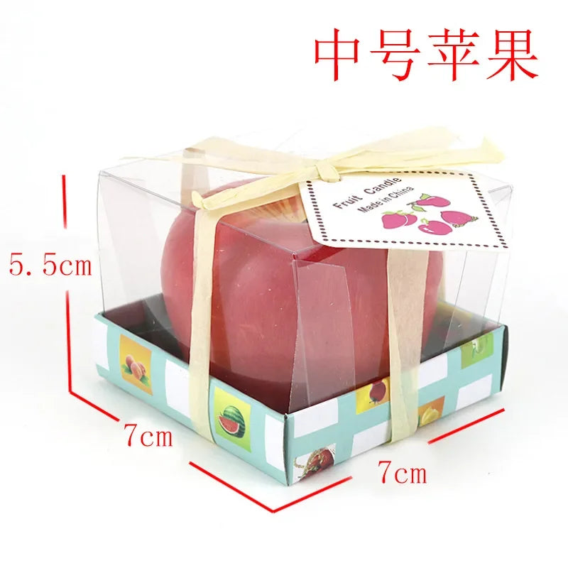 Creative Apple Candle Christmas Christmas Eve Gift Fruit Candle Birthday Christmas Decoration Holiday Gift Oasis Select Medium
