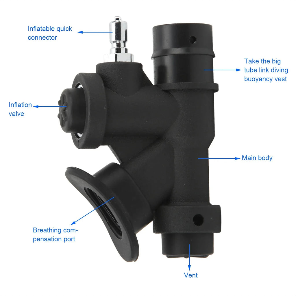 Scuba diving BCD Inflator Valve BCD 45 Degree Oral Power Inflator Buoyancy Compensator Device Oasis Select