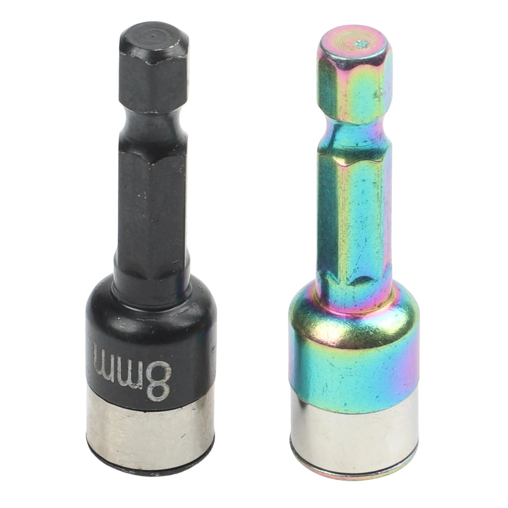 1/2pcs 8mm Hex Shank Impact- Socket Bits Power Nut Driver Drill Bits Chuck Adapter Driver Socket Wrench Tool Parts Oasis Select A