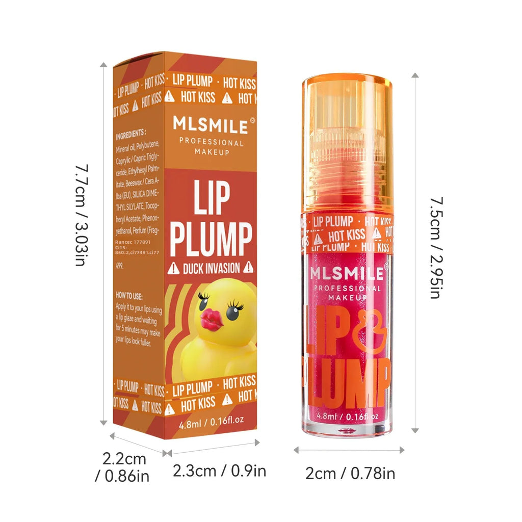 MLSMILE Mirror Lip Gloss Plumping Oil – Cute Duck, 4.8ml