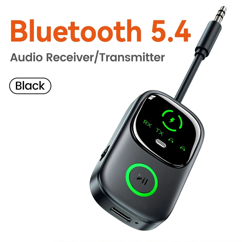 New Arrival Bluetooth 5.4 Audio Receiver/Transmitter Bluetooth Adapter For Tvs Headphones, Cars, And Other Devices With A 3.5 MM Oasis Select BT05 Black