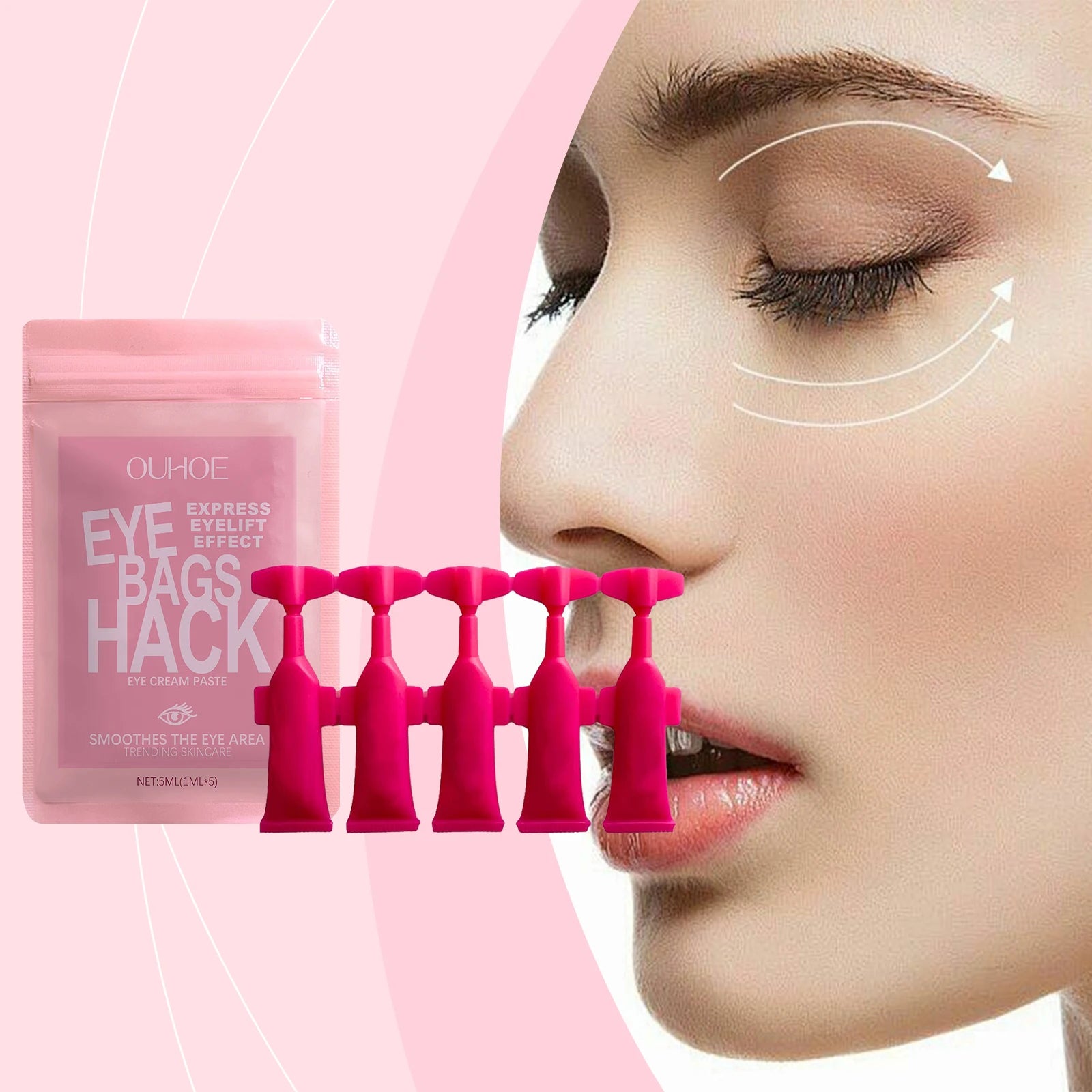OUHOE Nourishing Moisturizing Eye Cream, Firms Eye Area And Reduces Fine Lines, Softens Eye Skin, Essential Eye Care Oasis Select