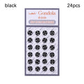 10/24pcs Cute Girl Gift Invisible Snap Craft Metal Buckles DIY Clothes Mini Buttons Clothing Sewing Buckle Oasis Select Black 10pcs