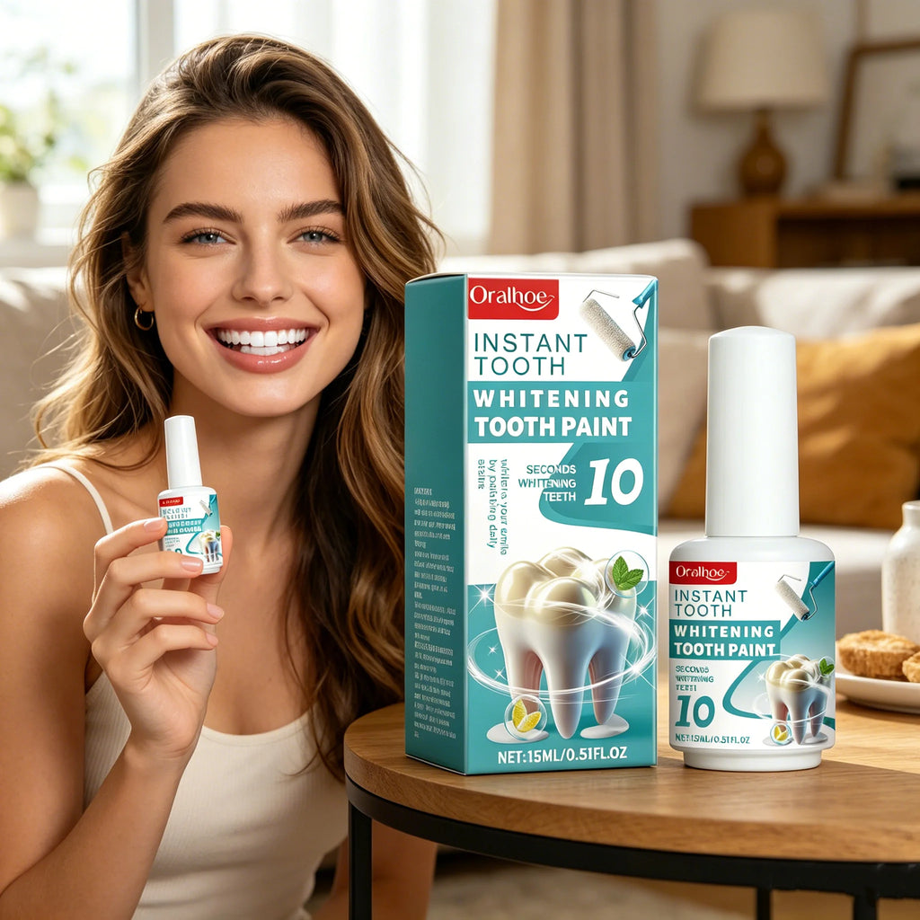 ORALHOE Instant White Tooth Paint Teeth Whitening Varnish Deep Clean Stain Remover Fresh Breath Oral Hygiene Oasis Select