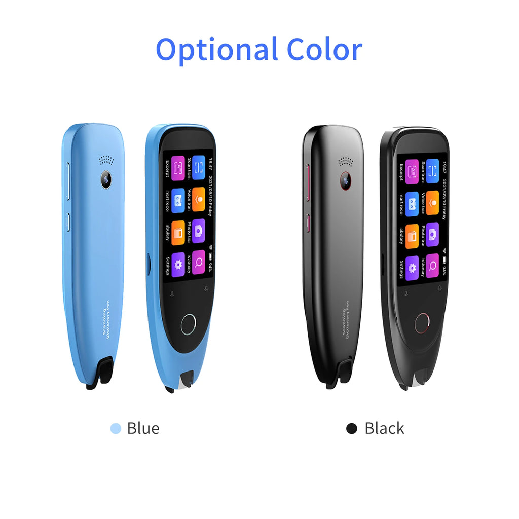 Multilingual Translation Pen Scanner 112 Languages Text Scanning Reading Device with Noise Reduction Recording Voice Translation Oasis Select black