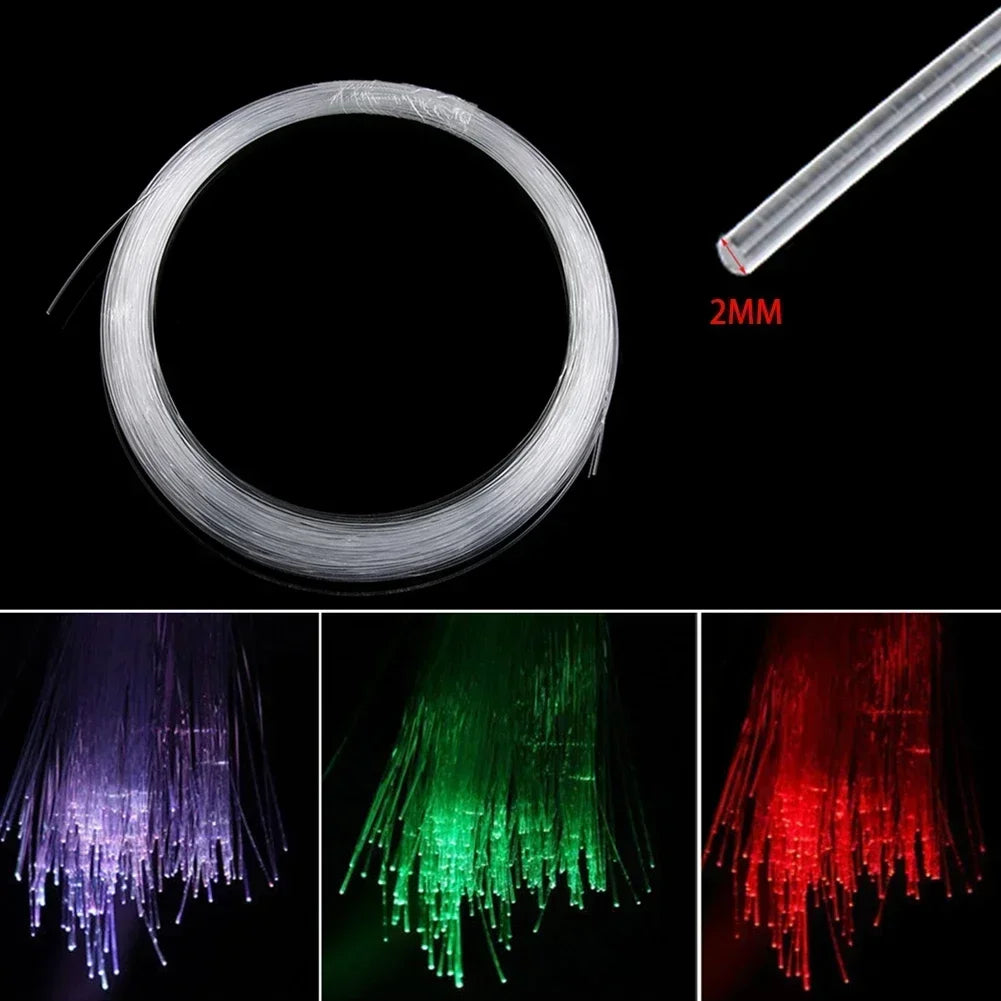 3 Pcs MMA Side Glow Optic Fiber Cable Diameter 2MM 3 Meter Length for Car Lights and Optical Lighting Projects Oasis Select