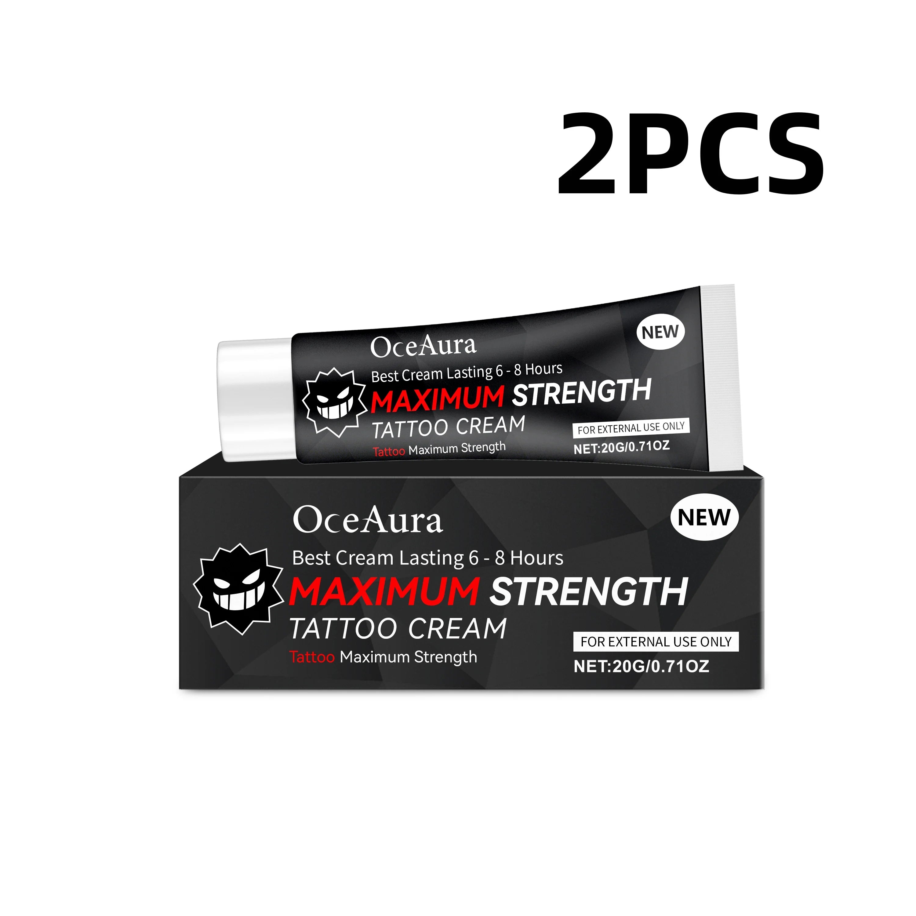 Oceaura Body Brightening Tattoo Cream Soothing Pain Protect Skin Reduce Wear Increase Brightness Epidermis Tattoo Moisturize Gel Oasis Select 20g Boxed X 2PCS