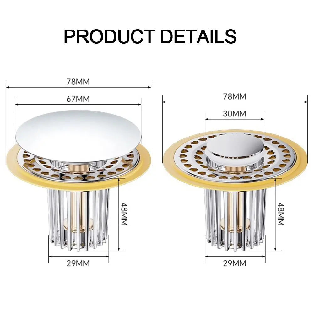 Plastic Floor Drain Filter Mesh Hair Trap Anti-clog Pop Up Drain Filter Multifunctional Sealing Cover Shower Leak Net Oasis Select