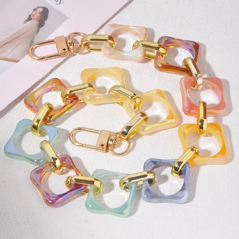 Acrylic Replaceable Detachable Bag Chain Strap Purse Handbag Bag Straps Resin Crossbody Shoulder Bag Diy Accessories Oasis Select E