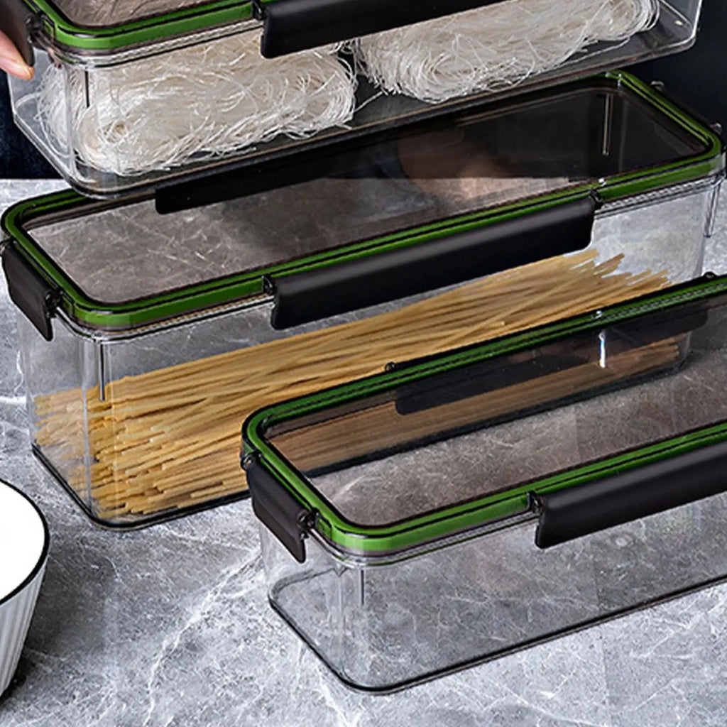 Pasta Storage Box Noodle Spaghetti Container Household Cereal Preservation Storage Box With Cover Moisture-Proof Food Container Oasis Select
