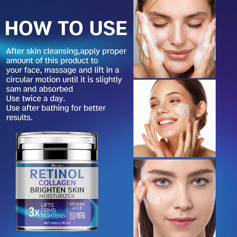 SUYARUN Retinol & Collagen Face Cream – Anti-Aging Moisturizer Anti-Aging Face Cream Oasis Select