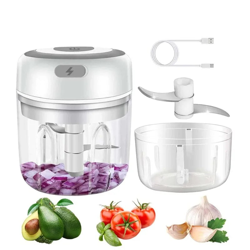 2026 Hot Sale！USB Portable 100/250ML Electric Meat Grinder Vegetable Chopper Mini Garlic Masher Kitchen Food Crusher Gadgets Oasis Select