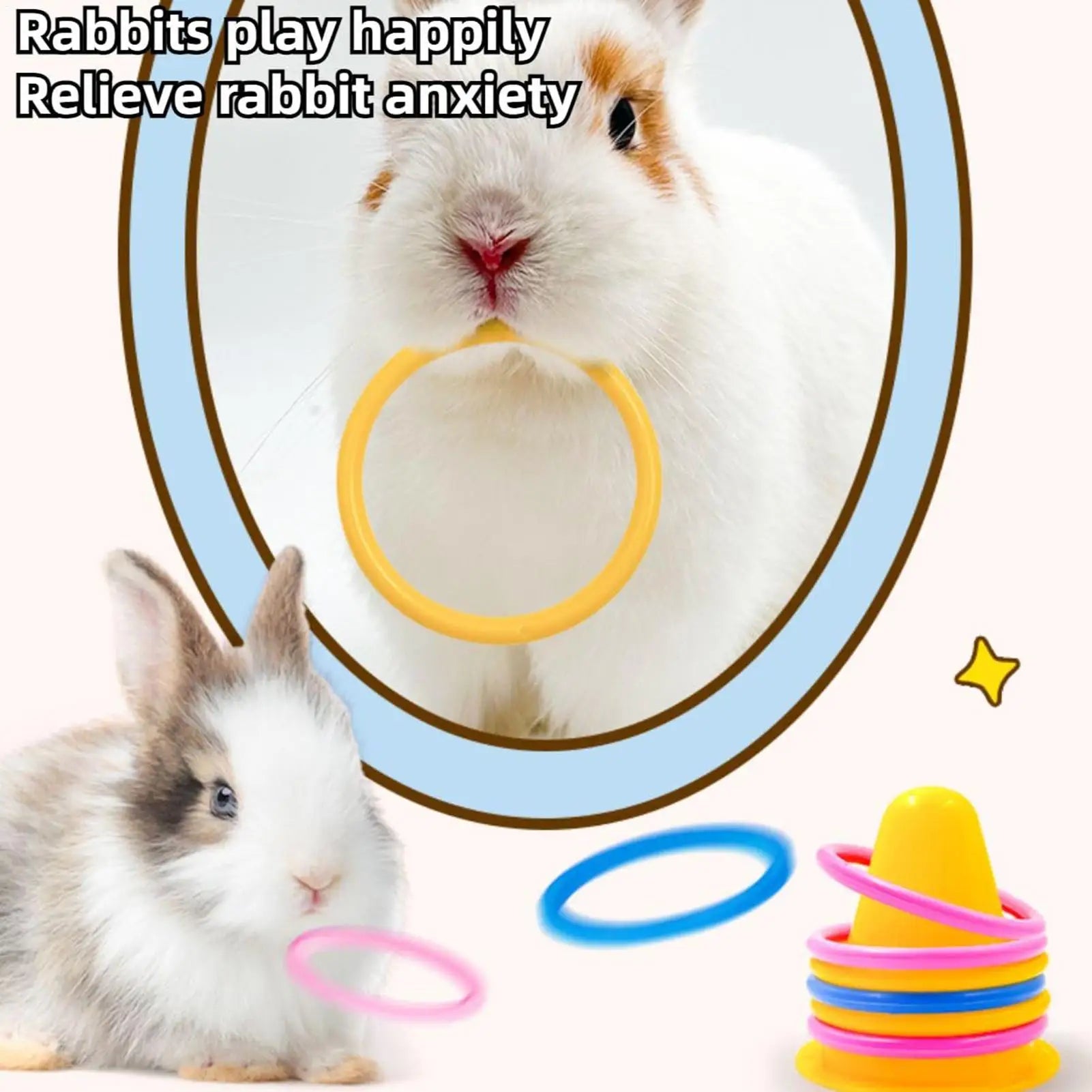bunny Ferrule Toy Interactive Training Chew Toy Random Ice Cream Cone Shaped Pet bunny Ferrule Toy To Relieve Boredom Toys Oasis Select