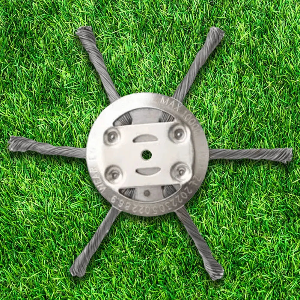 Universal Weed Brush Head 3/6 Cutter Steel Wire Wheel Grass Trimmer Head Removal Moss Rust Lawn Mower Grass Trimmer Heads 1-5PCS Oasis Select