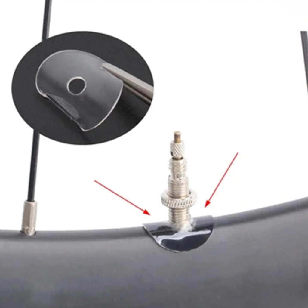 Cycle Tire Nozzle Sticker 4X Cycle Tire Valve Sticker Cycle Valve Pad Sticker Adhesive Protective Glue Pad for Mountain Road Oasis Select