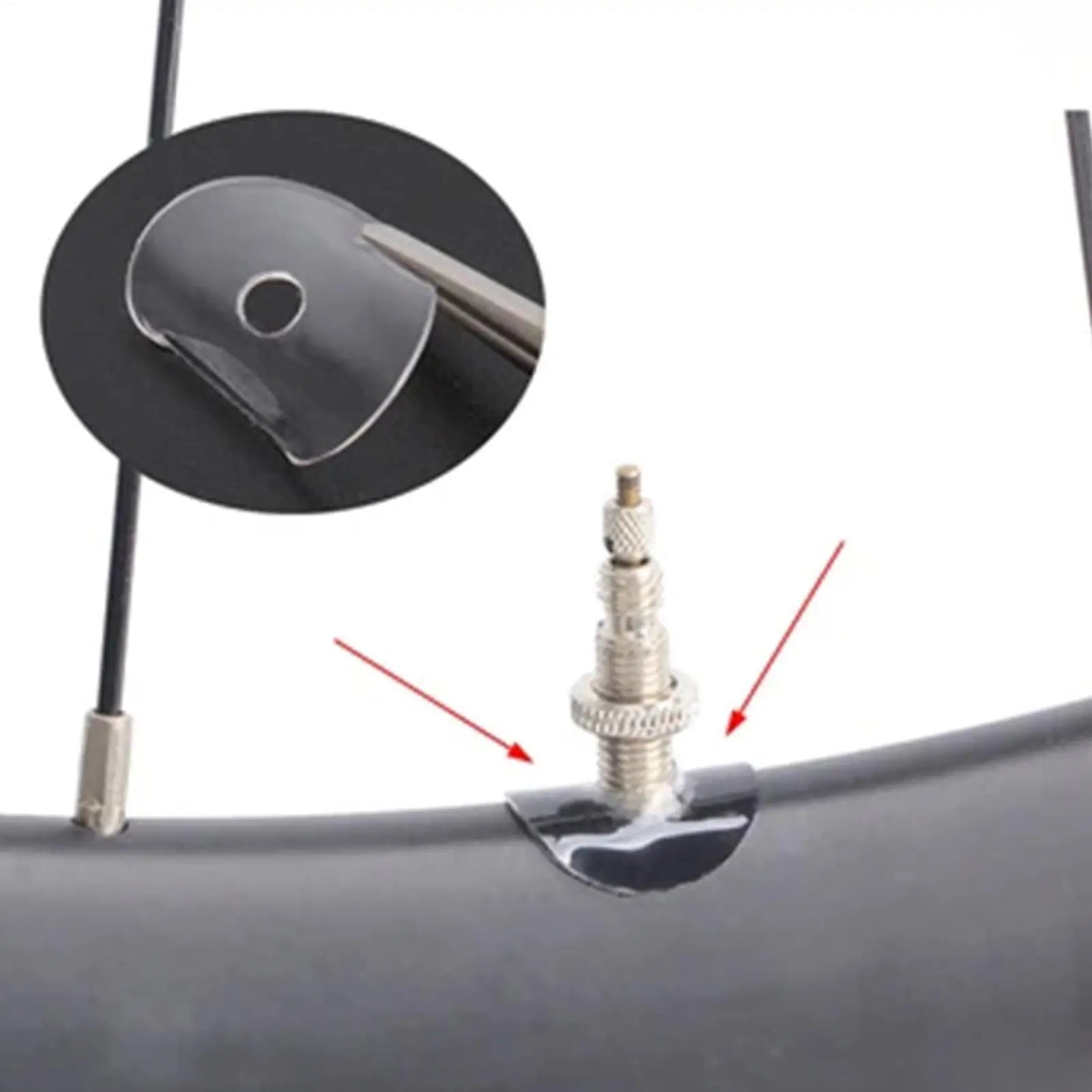 Cycle Tire Nozzle Sticker 4X Cycle Tire Valve Sticker Cycle Valve Pad Sticker Adhesive Protective Glue Pad for Mountain Road Oasis Select