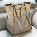 Transparent Mesh Beach Bag – Lightweight Large Capacity Tote