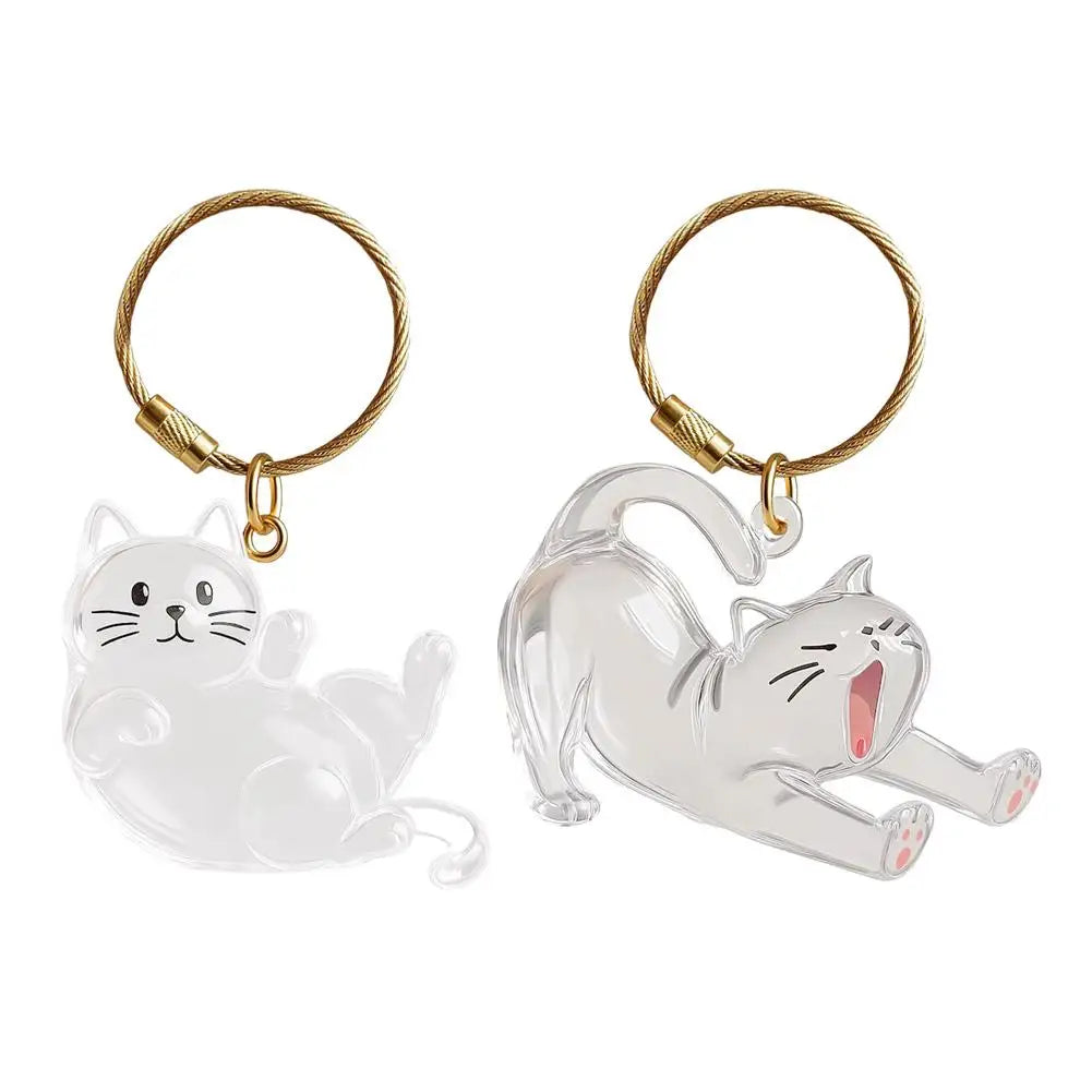 Transparent Cat Keychain Charm – Pet Hair Keepsake Storage Pet Keepsake Charm Oasis Select