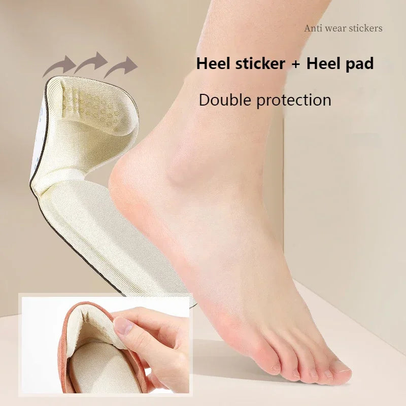 T Shape Sponge Heel Stickers Shoe Cushion Heel Protector for Shoes High Heels Inserts Heel Pads Shoe Adjuster Women Half Insoles Oasis Select