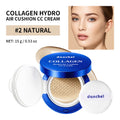 Collagen CC Cream Air Cushion Foundation Long-Wearing Hydrating Natural Concealing Foundation Waterproof Sweatproof Face Makeup Oasis Select Natural