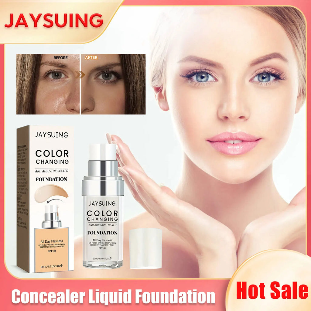 Jaysuing Full Coverage Waterproof Liquid Foundation 30ml