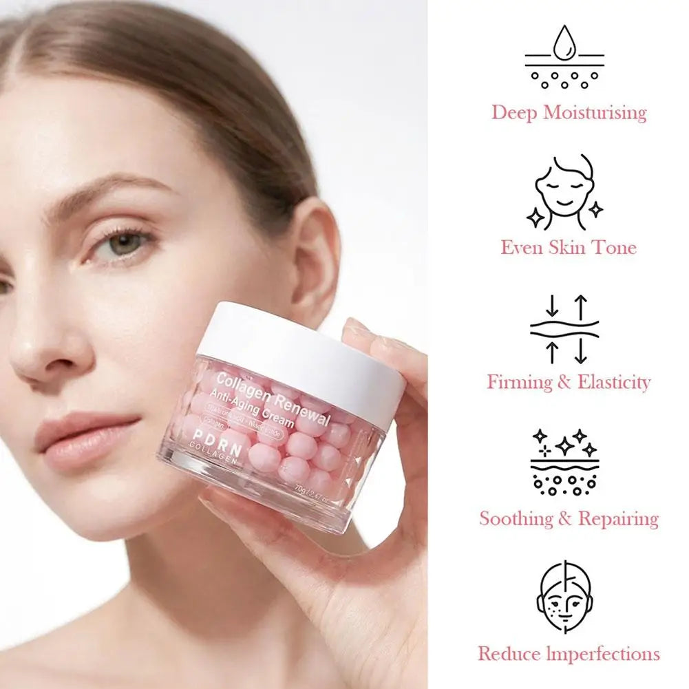 PDRN Pink Collagen Renewal Anti-Aging Cream Capsule Facial Cream Moisturizing Firming Enhance Skin Elasticity for All Skin Types Oasis Select