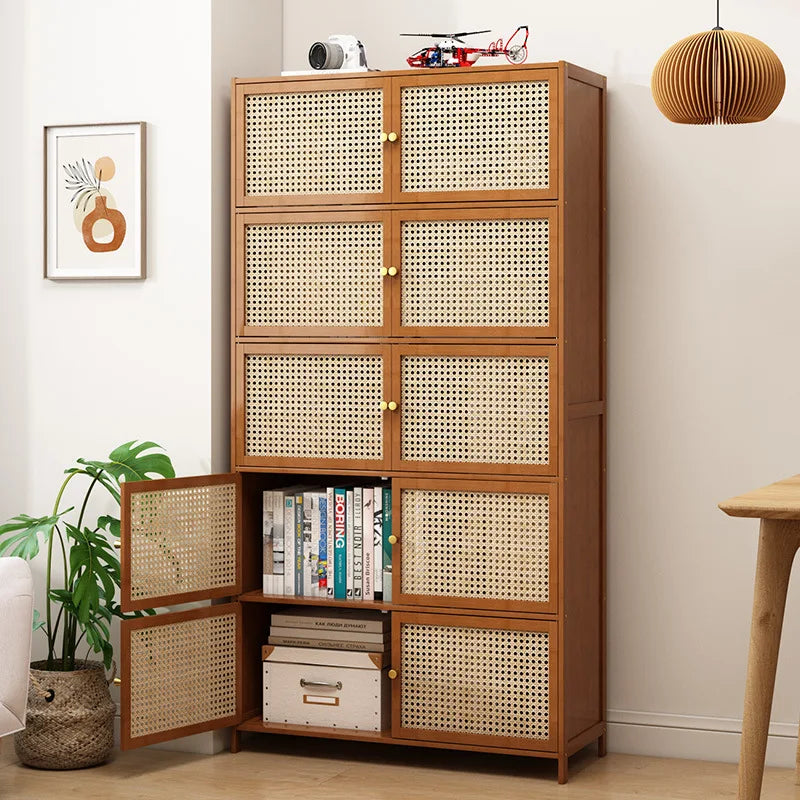 Bookcase with door, multi-layer storage rack, seam storage cabinet, living room display cabinet, bookshelf Oasis Select