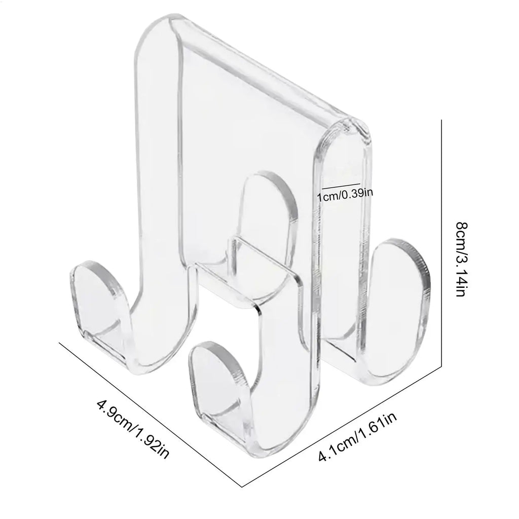 Over Glass Door Hook for Bathroom Glass Door Hooks Towel Hanger Transparent Storage Tool for Washcloth Robe Clothes and Towel Oasis Select