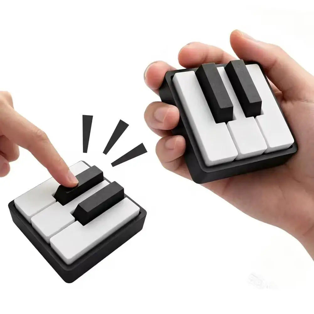 Piano Keyboard Clicker Fidget Toy 3D Printed Stress Relief Figurine Desktop Decompression Gadget for Office Gift Oasis Select