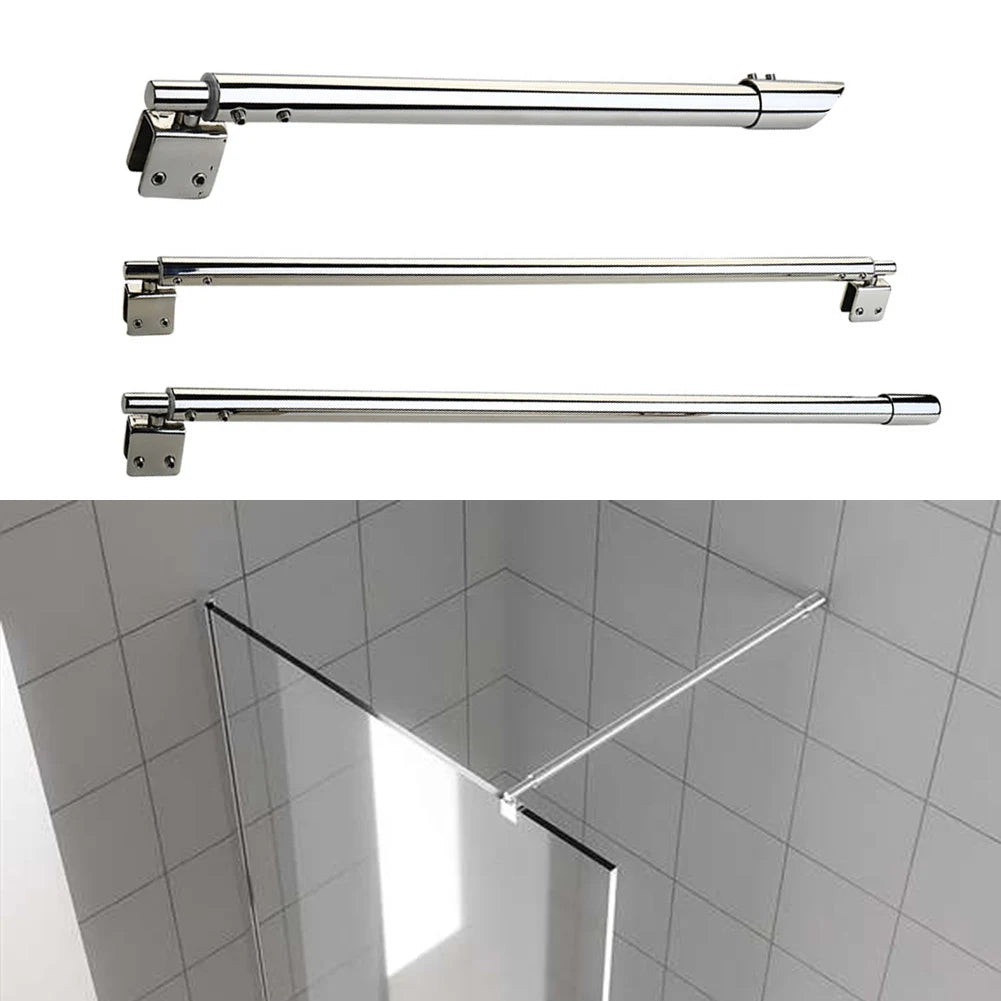 Stainless Steel Shower Screen Support Bar Arms Adjustable Telescopic Pole For Shower Glass Door Fixed Rod Glass Panel Oasis Select