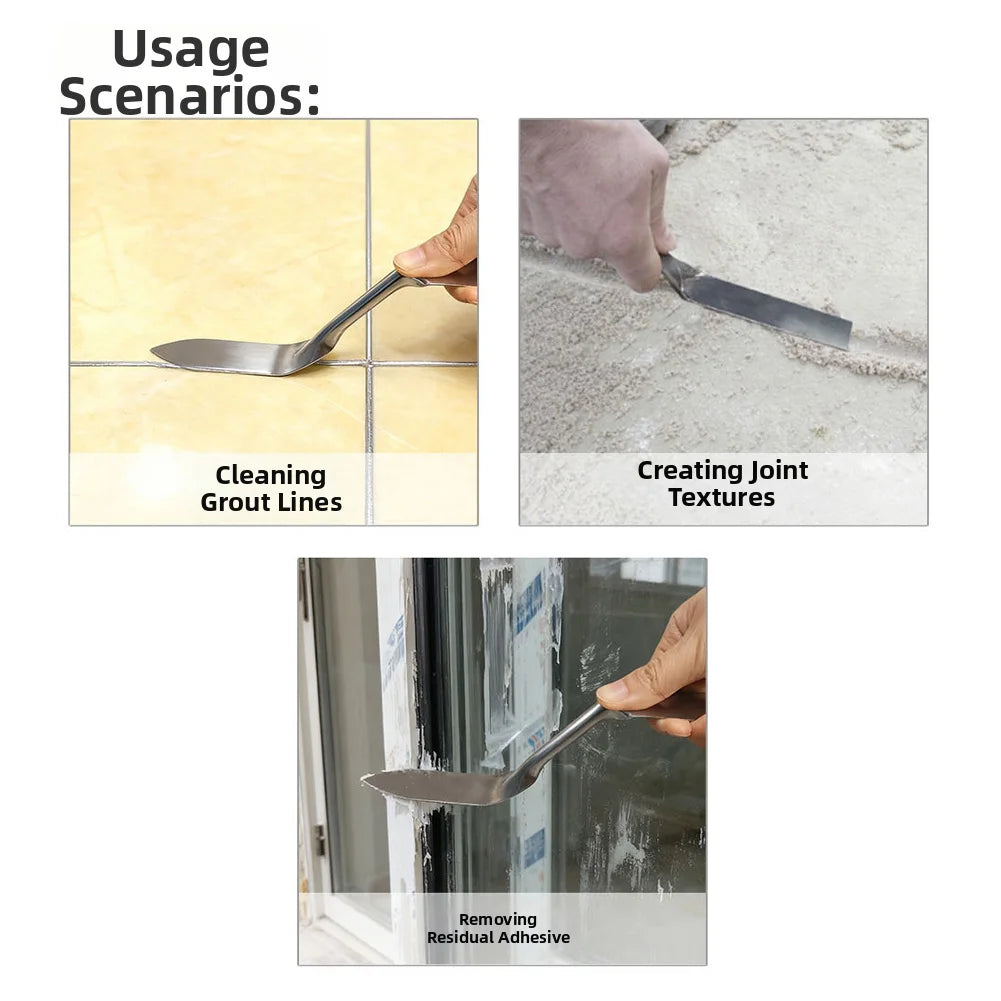 Stainless Steel Double-headed Plastering Trowel Caulking Finishing Tool Wall Brick Trowel For Seam Repair Cleaning Oasis Select