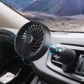 Air Vent 3 Speed 5V 1A Car USB Cooling Fan 360 Degree Adjustable Air Outlet Car Fan 5-Blade Low Noise For Car Truck SUV Sedan Oasis Select A1