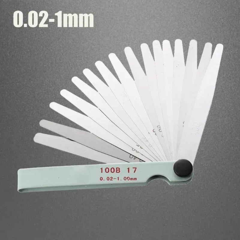 17-Blade Metric Feeler Gauge 0.02–1mm | Engine Valve Tool
