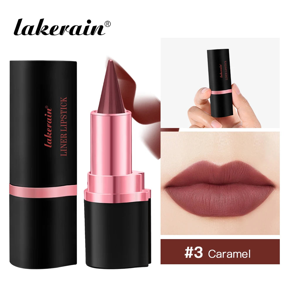 Gradient Lip Liner Lipstick Long Lasting Waterproof Matte Makeup Non Sticky Contouring Tint Lip Liner Crayon Lip Cosmetics Oasis Select 03 Caramel