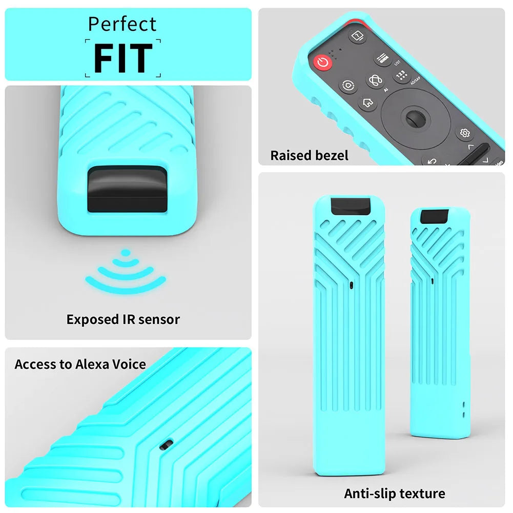 For LG MR25GA Silicone Remote Cover with Glow in the Dark Feature and Lanyard Provides Secure Grip and Protection from Damage Oasis Select