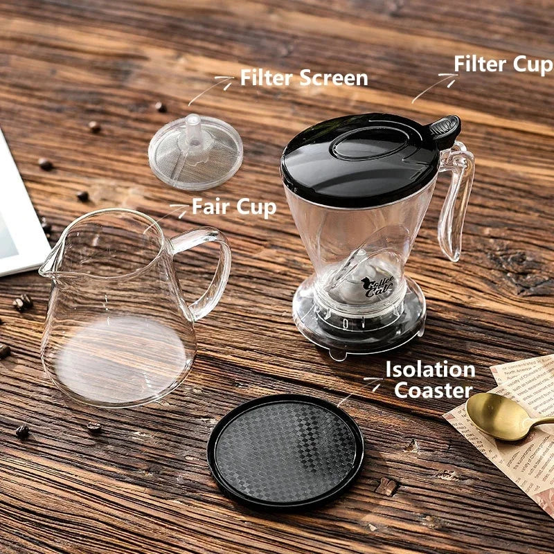 1Set Coffee Filter Soak Hand Brewing Coffee Set Smart Cup Filter Brewing Pot Coffee Maker Drinkwareespr Espresso Accessories Oasis Select