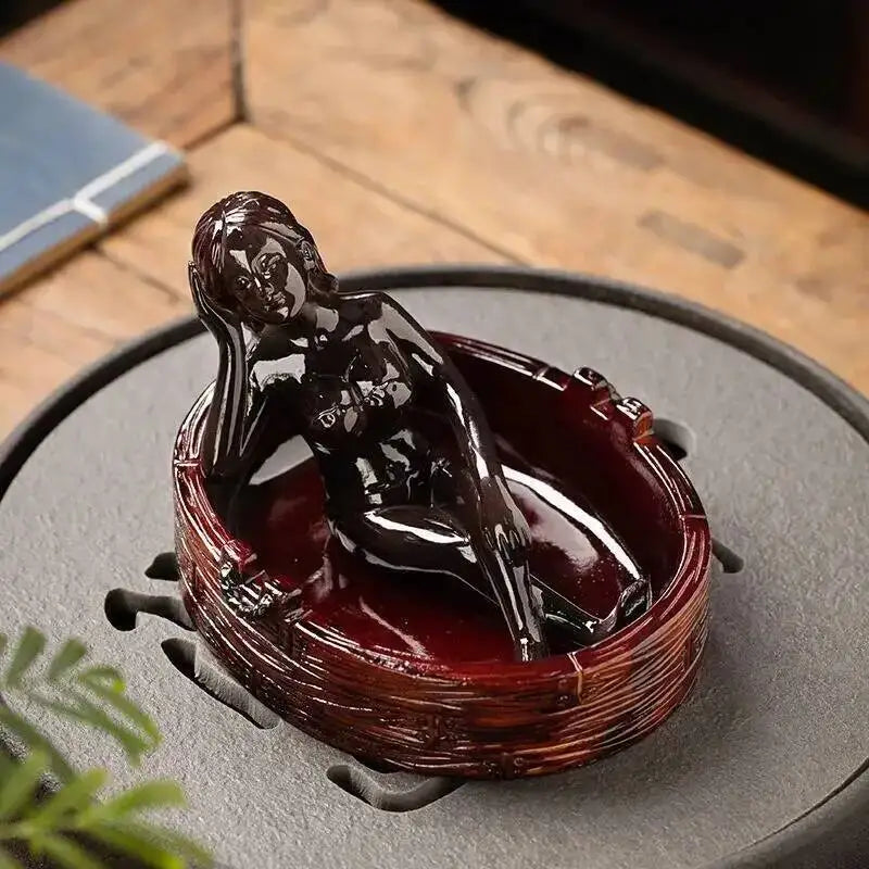 Color-changing Tea Pet Ornament Modern Girl Cute Temptation Tea Table Tea Set Accessories Creative National Trend Oasis Select