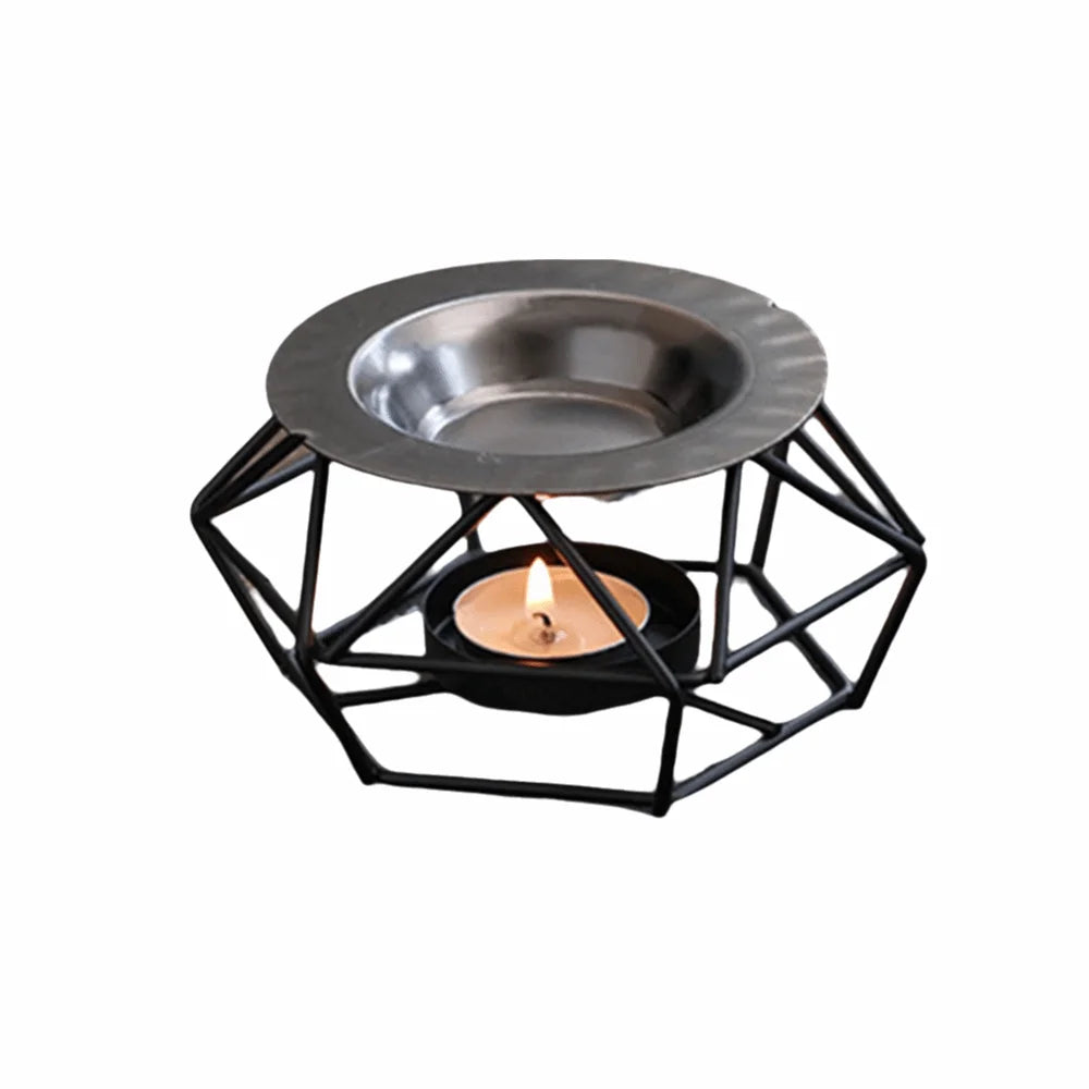 Polygon Metal Essential Oil Warmer & Aromatherapy Burner